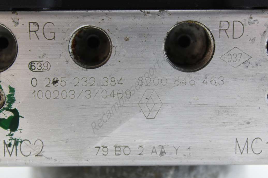 ABS Dacia Duster Renault 8200846463 8200 846 463 BOSCH 0265232384 0 265 232 384 0265800903 0 265 800 903 - Imagen 3