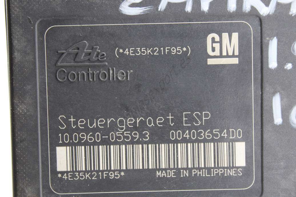 ABS Opel Astra Zafira 13234911AS 13234911 AS 13 234 911 AS Ate 10020602484 10. 0206-0248. 4 10096005593 10. 0960-0559. 3 00403654D0 - Imagen 2