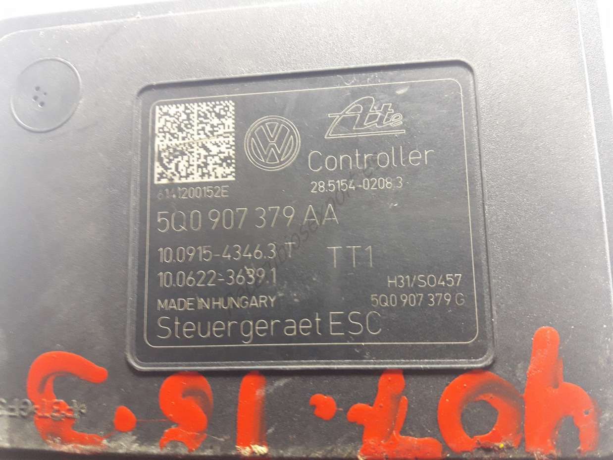 Modulo abs vw audi seat skoda 5q0614517t 5q0 614 517 t 5q0907379aa 5q0 907 379 aa 10022003734 10091543463t 10062236391 - Imagen 2