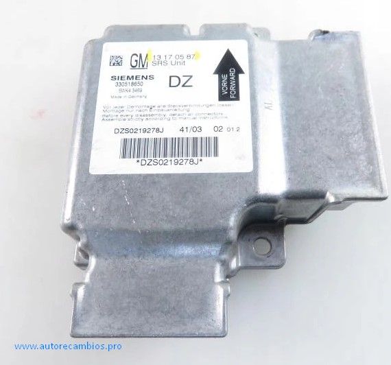 Centralita de airbag Opel Vectra C 13170587 Siemens 5WK43469
