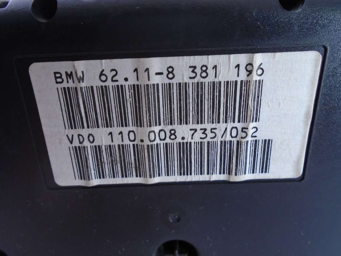 Cuadro de instrumentos BMW E39 62118381196 62.11-8 381 196 VDO 110008735052 - Imagen 2