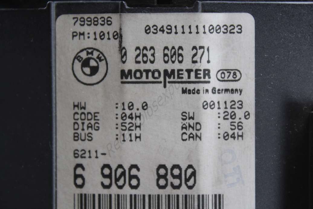 Cuadro de instrumentos BMW E46 62116906890 6211-6 906 890 6906890 Bosch 0263606271 0 263 606 271 - Imagen 2