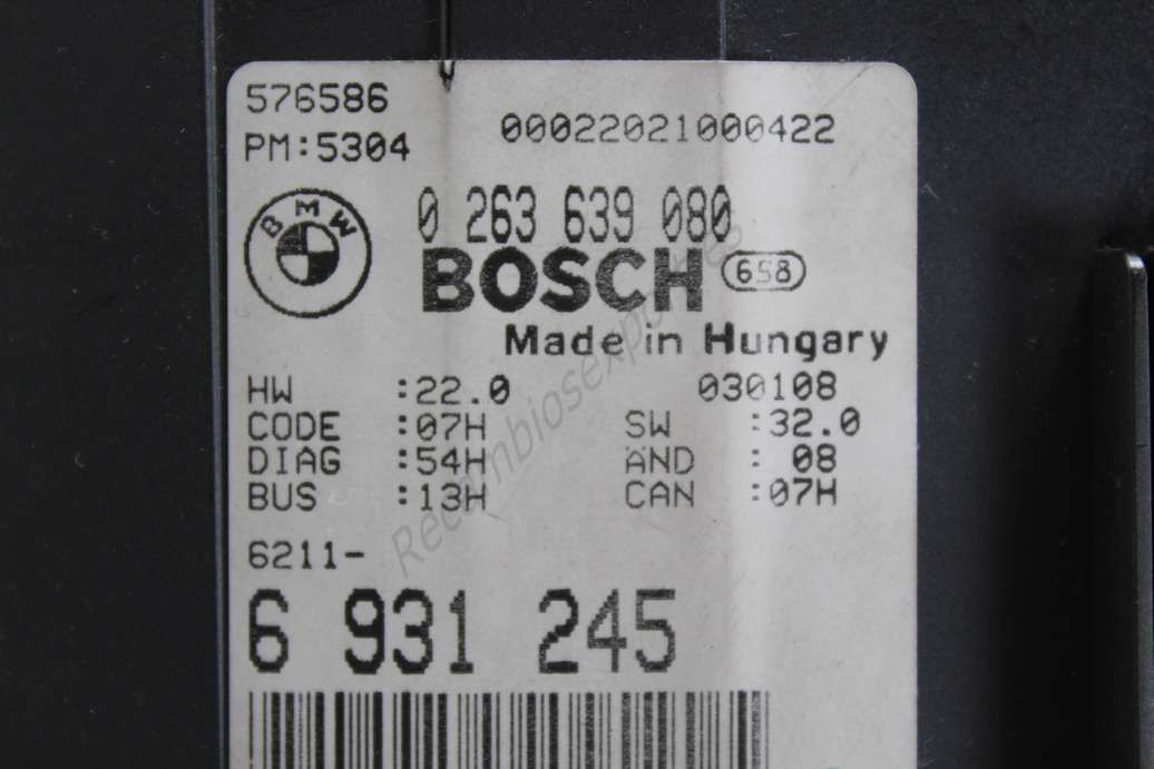 Cuadro de instrumentos BMW E46 62116931245 6211-6 931 245 6931245 Bosch 0263639080 0 263 639 080 - Imagen 2