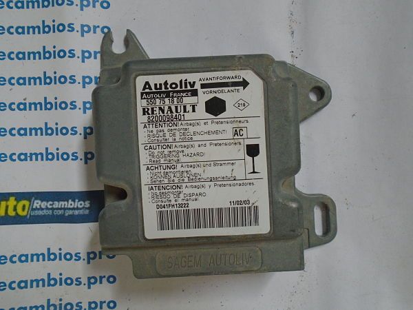 Airbag Centralita Renault Kangoo (AC) 8200098401 550751800