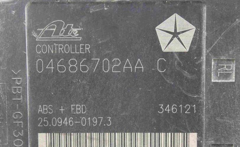 Modulo ABS Chrysler Voyager P04721427AC 04686702AAC 04686702AA C 25020406134 25.0204-0613.4 ATE 10051181861 10.0511-8186.1 25094601973 25.0946-0197.3 - Imagen 4