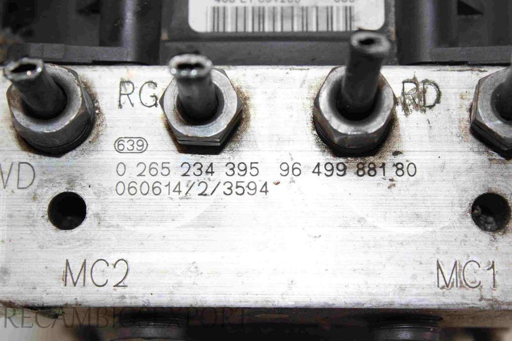 Modulo ABS Citroen C4 9649988180 96 499 881 80 9658299180 96 582 99 180 Bosch 0265234395 0 265 234 395 0265950517 0 265 950 517 - Imagen 2