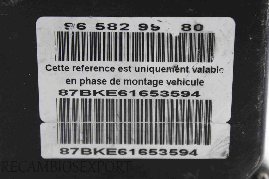 Modulo ABS Citroen C4 9649988180 96 499 881 80 9658299180 96 582 99 180 Bosch 0265234395 0 265 234 395 0265950517 0 265 950 517 - Imagen 4