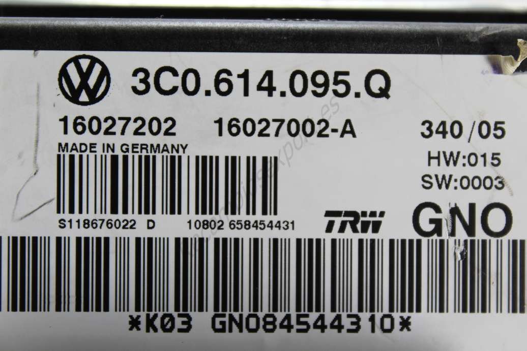 ABS VW Passat 3C0614095Q 3C0.614.095.Q 16027202 16027002A 16027002-A TRW - Imagen 2