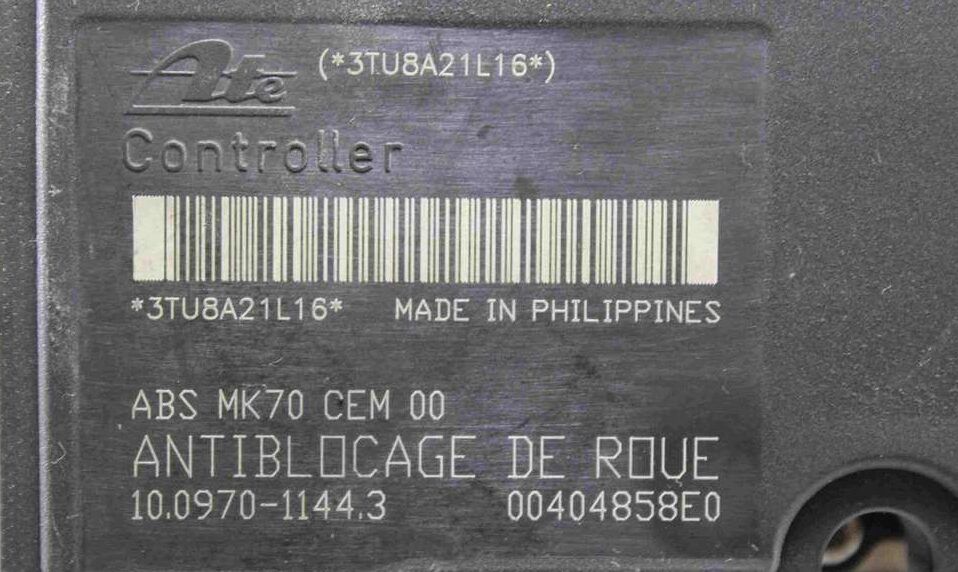 Modulo ABS Peugeot 207 Citroen C2 C3 9662298480 ATE 10020700924 10.0207-0092.4 10097011443 10.0970-1144.3 00404858E0 - Imagen 3