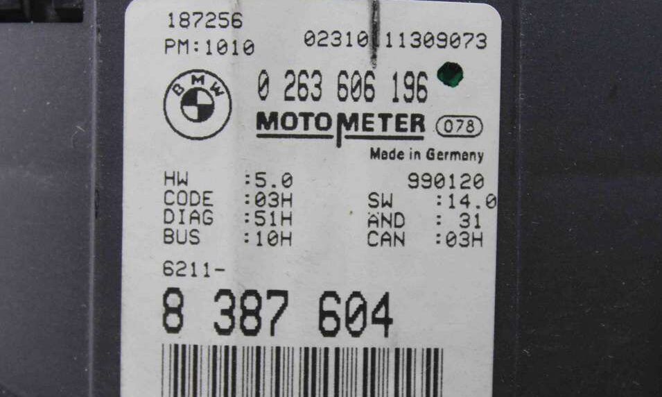 Cuadro de instrumentos BMW E46 8387604 8 387 604 0263606196 0 263 606 196 - Imagen 2