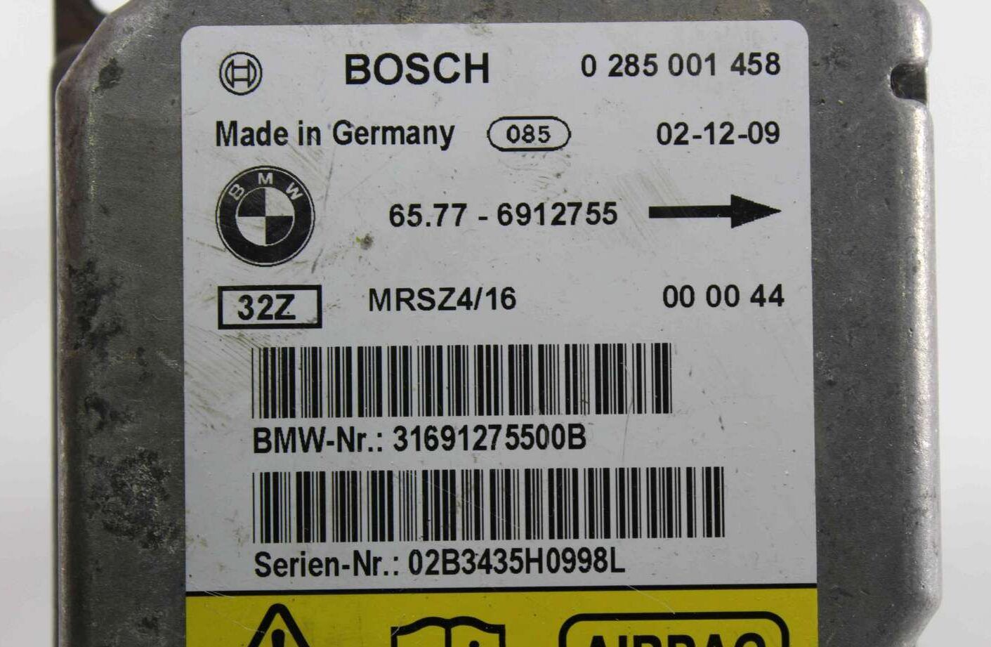 Centralita de airbag BMW X5 E53 E46 65776912755 65.77-6912755 Bosch 0285001458 0 285 001 458 - Imagen 2