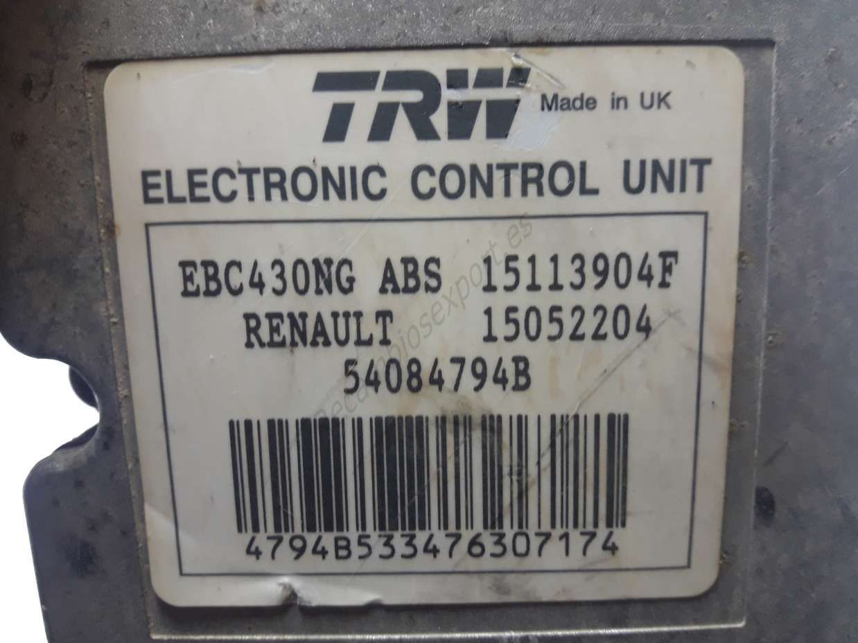 Modulo ABS Renault Opel Nissan 8200528357 15052204 15113904F 54084794B - Imagen 2