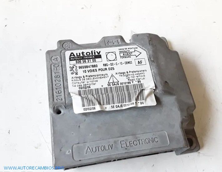 CENTRALITA AIRBAG PEUGEOT 407 9659847880 606563100 216102810A