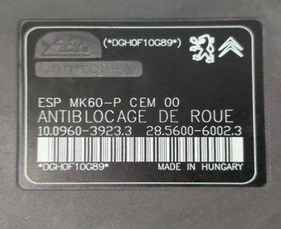 ABS Peugeot Citroen 9665898980 10020604124 10096039233 28560060023 - Imagen 3