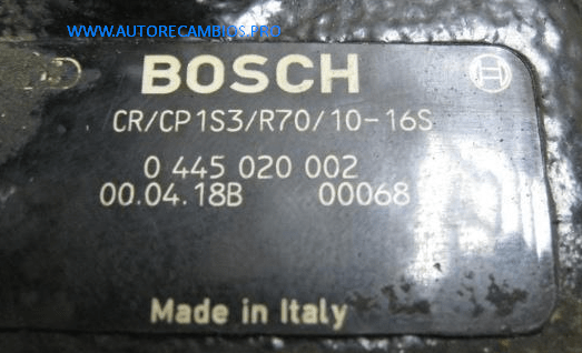 Bomba Inyeccion Iveco Daily 2.8 TD -8140.43S (125,12CV) 0 445 020 002 BOSCH 445020002BOSCH, FIAT DUCATO - Imagen 2