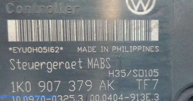 Abs vw audi seat skoda 1k0614117s 1k0907379ak ate 10020702274 10097003293