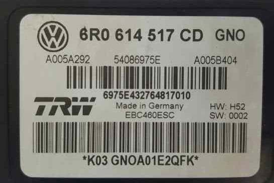 ABS SKODA Seat Audi VW 6R0614517CD 6RO614517CD 54086975E A005A292 A0058404 - Imagen 3