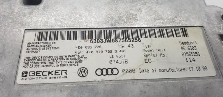 AUDI A6 S6 C6 4F UNIDAD CENTRAL DE CONTROL MULTIMEDIA 4E0035729 4F0910732Q 87565256 - Imagen 2