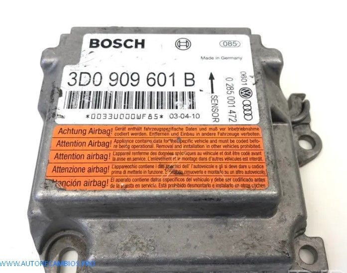 VOLKSWAGEN PHAETON UNIDAD DE CONTROL/MÓDULO DEL AIRBAG 3D0909601B 0285001472