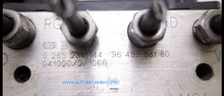 ABS Peugeot Citroen 9649988180 96 499 881 80 9649462080 96 494 620 80 Bosch 0265950370 0 265 950 370 0265234144 0 265 234 144 - Imagen 4