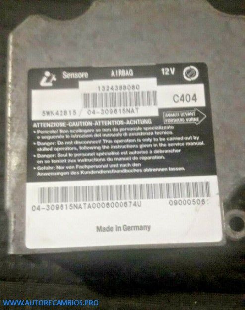 Centralita airbag Peugeot Boxer Fiat Ducato 1324388080 5wk42815