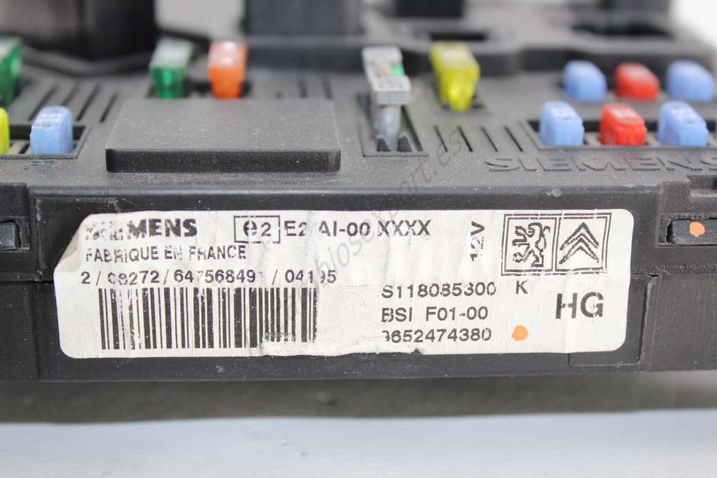 BSI Caja Fusibles Peugeot Citroen 9652474380 S118085300K S118085300 K - Imagen 2
