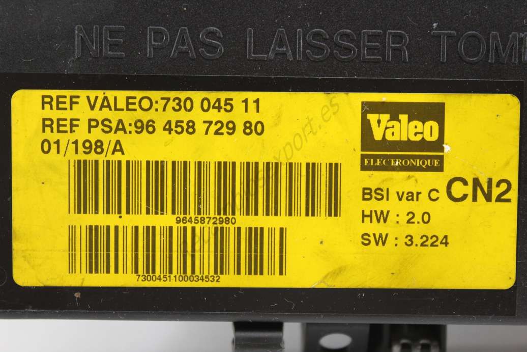 BSI Caja de fusibles Citroen Xsara 9645872980 96 458 729 80 VALEO 73004511 730 045 11 - Imagen 2