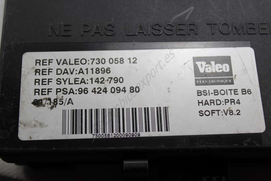 BSI Caja fusibles Peugeot Citroen 9642409480 96 424 094 80 73005812 730 058 12 - Imagen 2