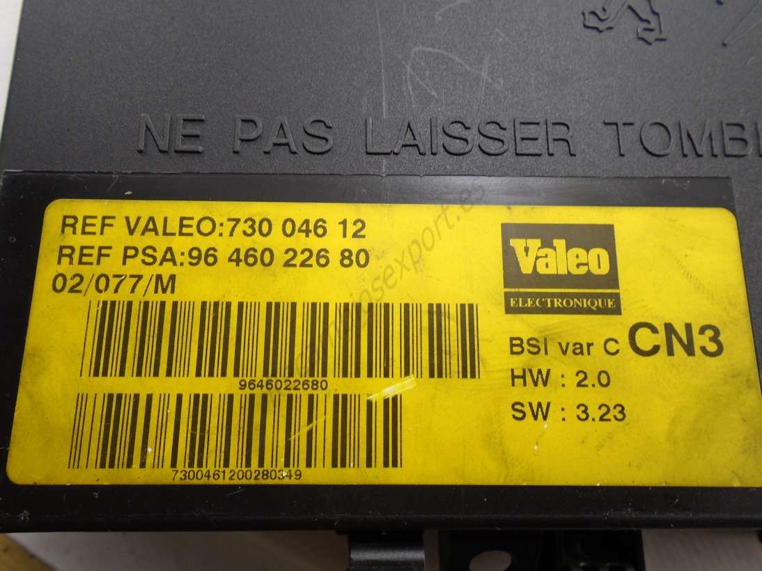 Caja de fusibles Grupo PSA Citroen Berlingo Peugeot Partner 9646022680 96 460 226 80 VALEO CN3 73004612 730 046 12 - Imagen 2