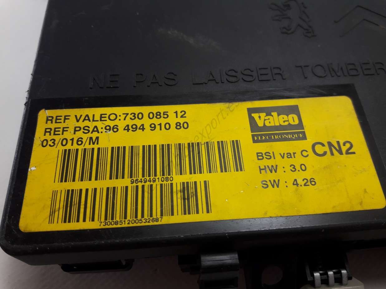 Caja de fusibles Peugeot Citroen Xsara CN2 9649491080 96 494 910 80 VALEO 73008512 730 085 12 - Imagen 2