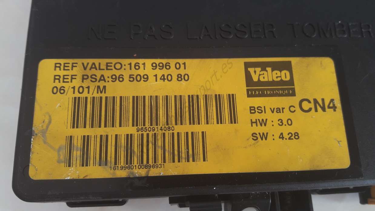 Caja de Fusibles Grupo PSA Peugeot Citroen 9650914080 96 509 140 80 VALEO 16199601 161 996 01 CN4 - Imagen 2