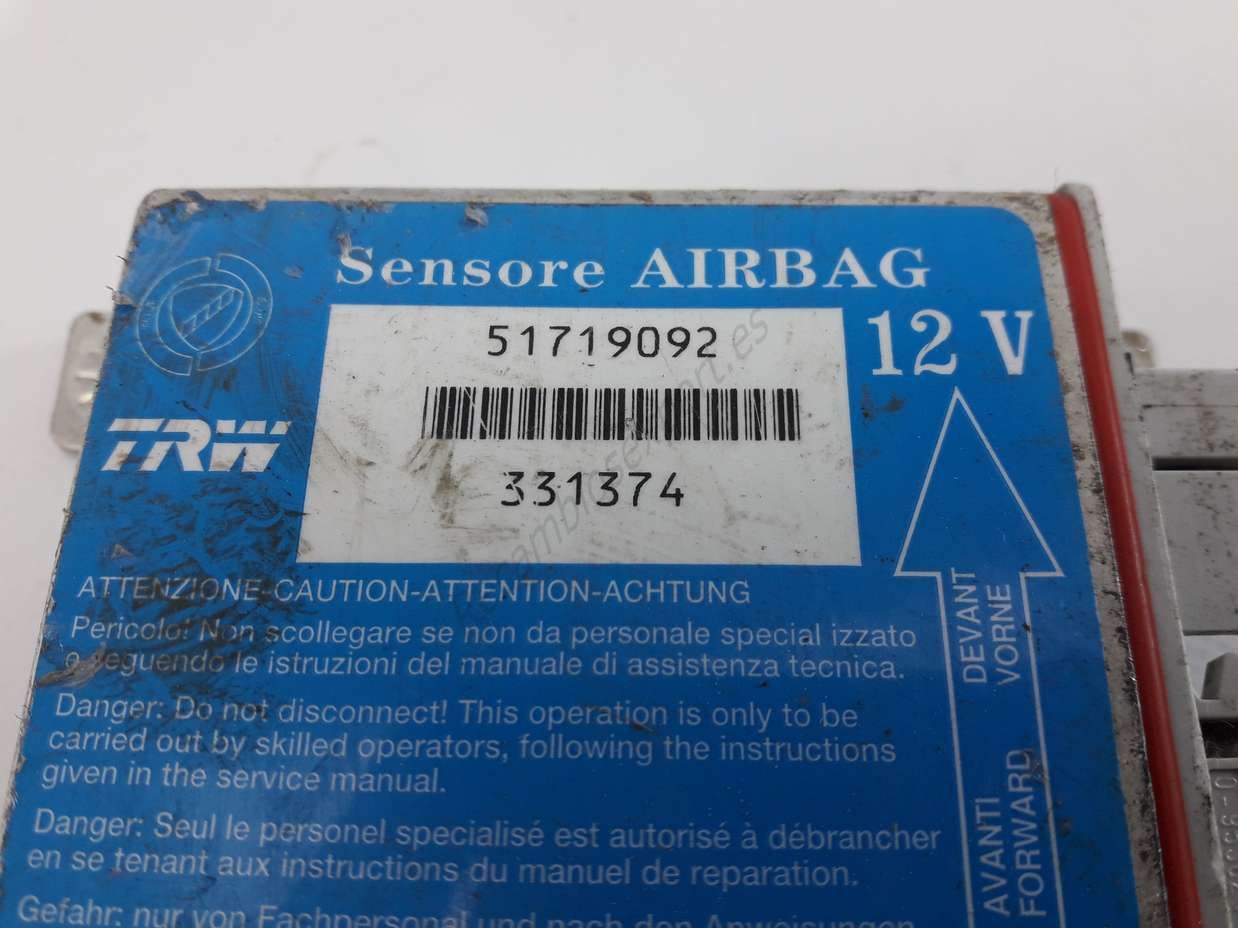 Centralita Airbag Crash Sensor Fiat Punto 188 TRW 51719092 331374 0051719092 0051719092 - Imagen 2