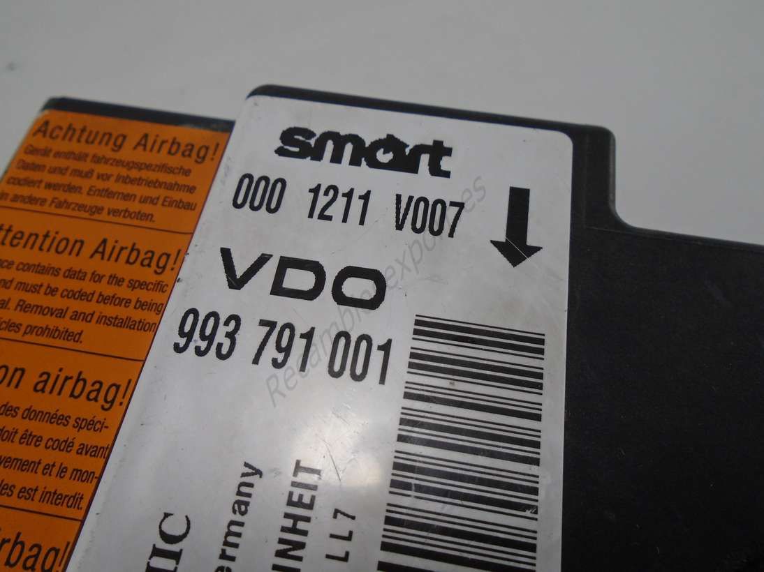 Centralita Airbag Smart 450 0001211V007 000 1211 V007 TEMIC VDO 993791001 993 791 001 - Imagen 2