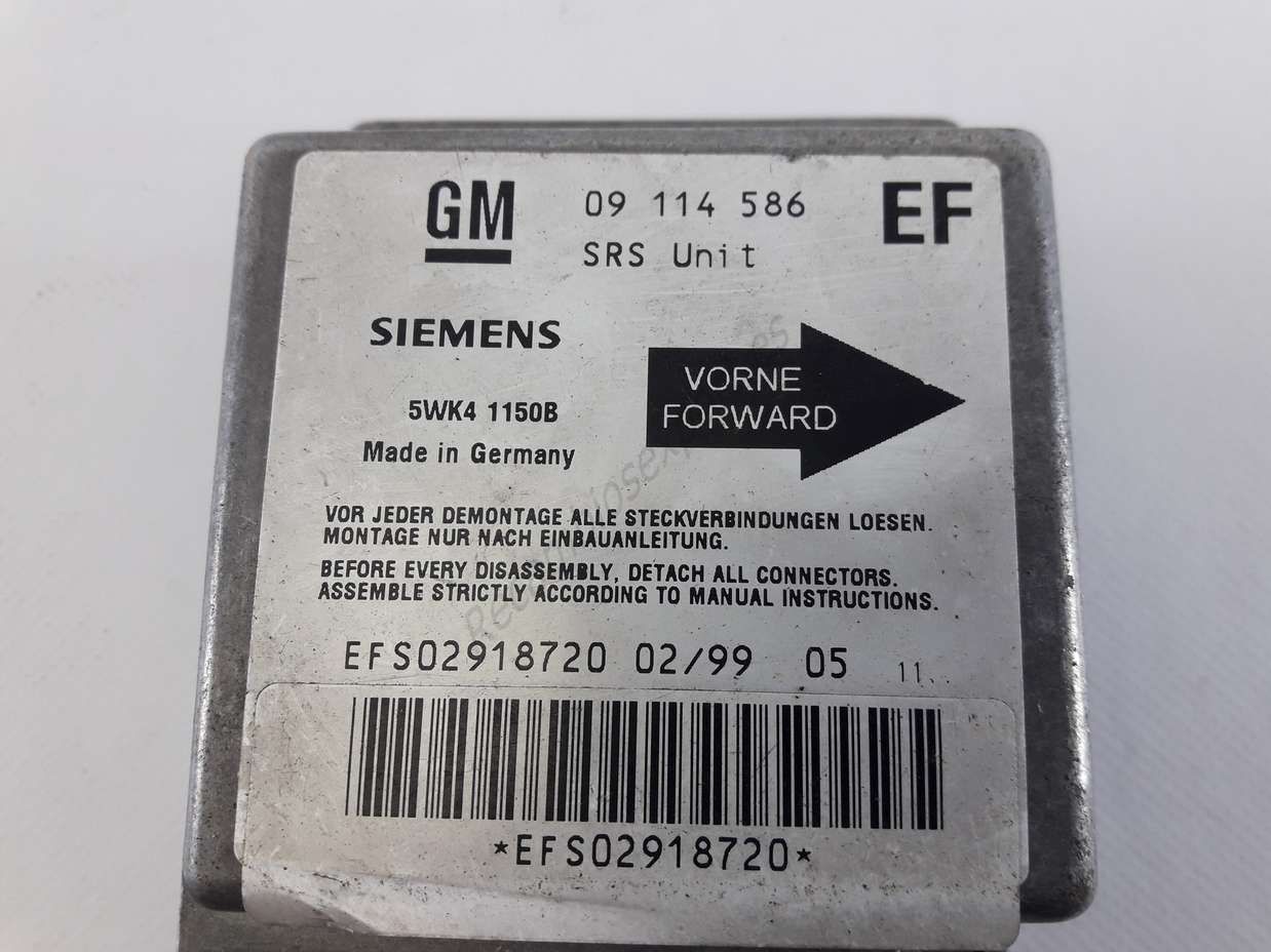 Centralita Opel Tigra GM 09 114 586 EF 09114586EF 09114586 SIEMENS 5WK4 1150B 5WK41150B - Imagen 2