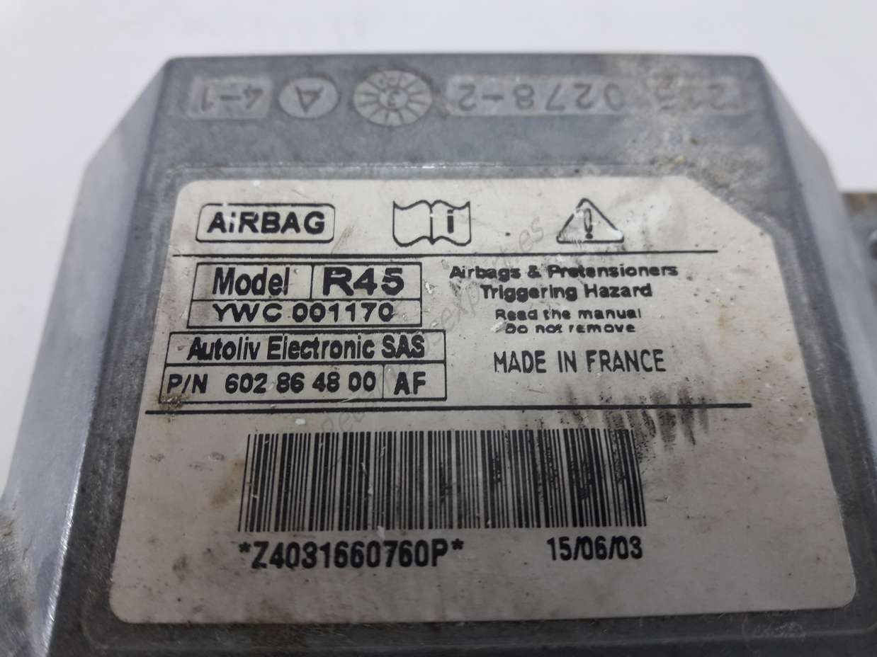 Centralita Rover R45 YWC001170 YWC 001170 Autoliv Electronic SAS 602864800 602 86 48 00 AF - Imagen 2