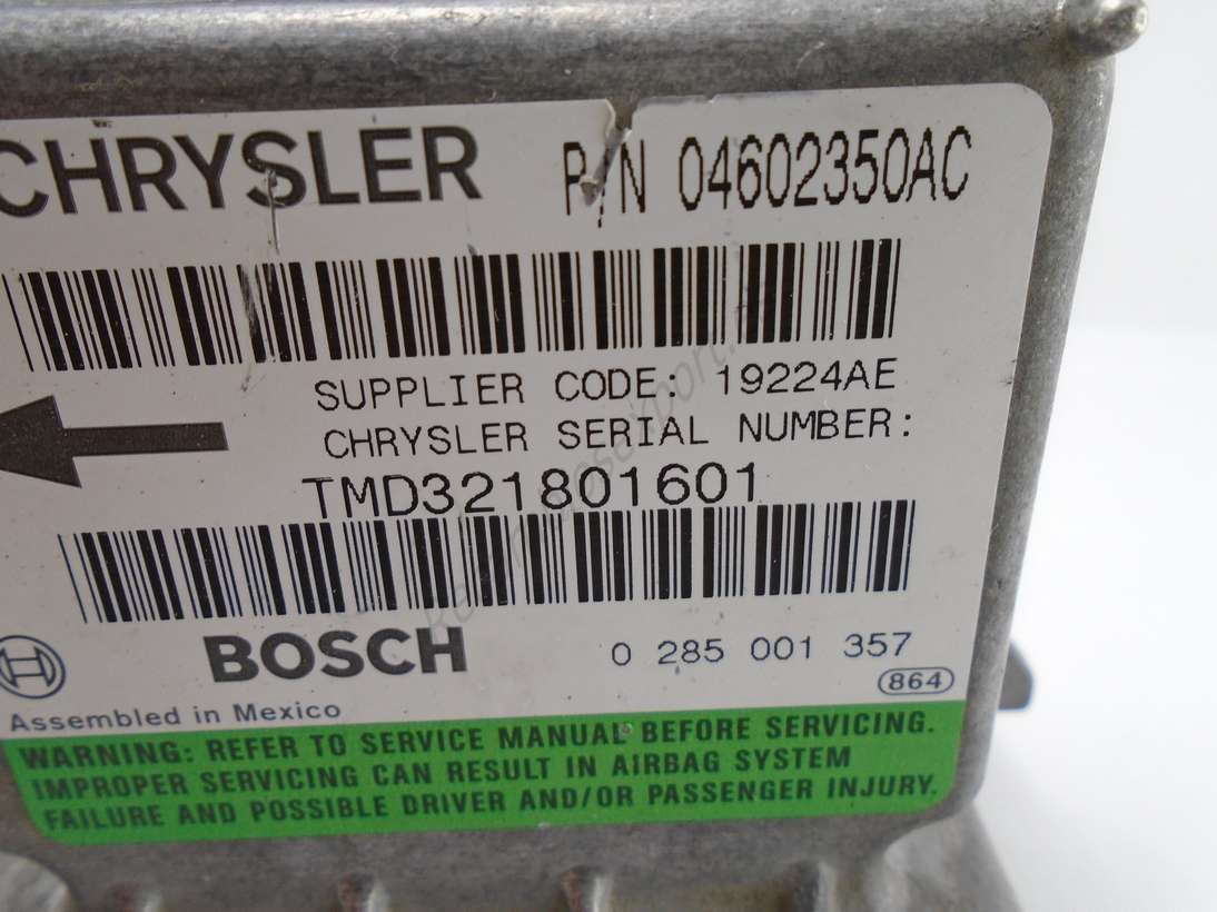 Centralita airbag Chrysler 300 M 04602350AC Bosch 0285001357 0 285 001 357 - Imagen 2