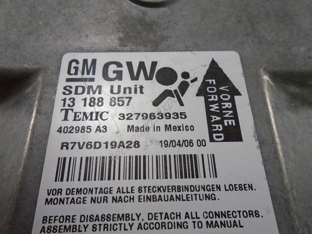 Centralita airbag Opel Astra 13188857 13 188 857 Temik GM 327963935 - Imagen 2