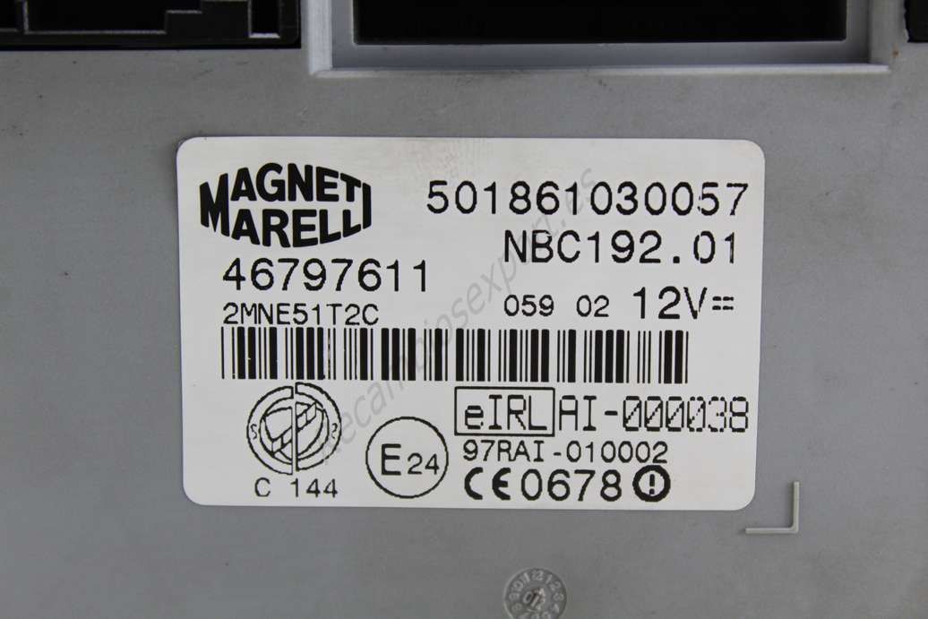 Centralita caja de fusibles Fiat Stilo Punto Alfa Romeo 46797611 Magneti Marelli NBC192.01 - Imagen 2