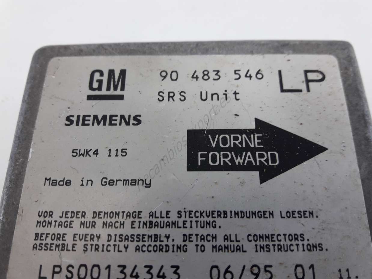 Centralita de airbag Opel Tigra 90483546LP 90 483 546 LP Siemens 5wk4115 5wk4 115 - Imagen 2