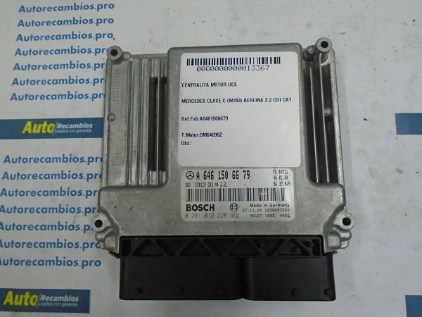 CENTRALITA MOTOR UCE MERCEDES CLASE C A6461506679 0281012228