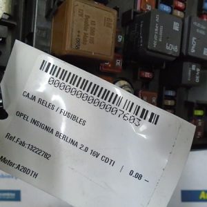 CAJA RELES FUSIBLES OPEL INSIGNIA 13222782