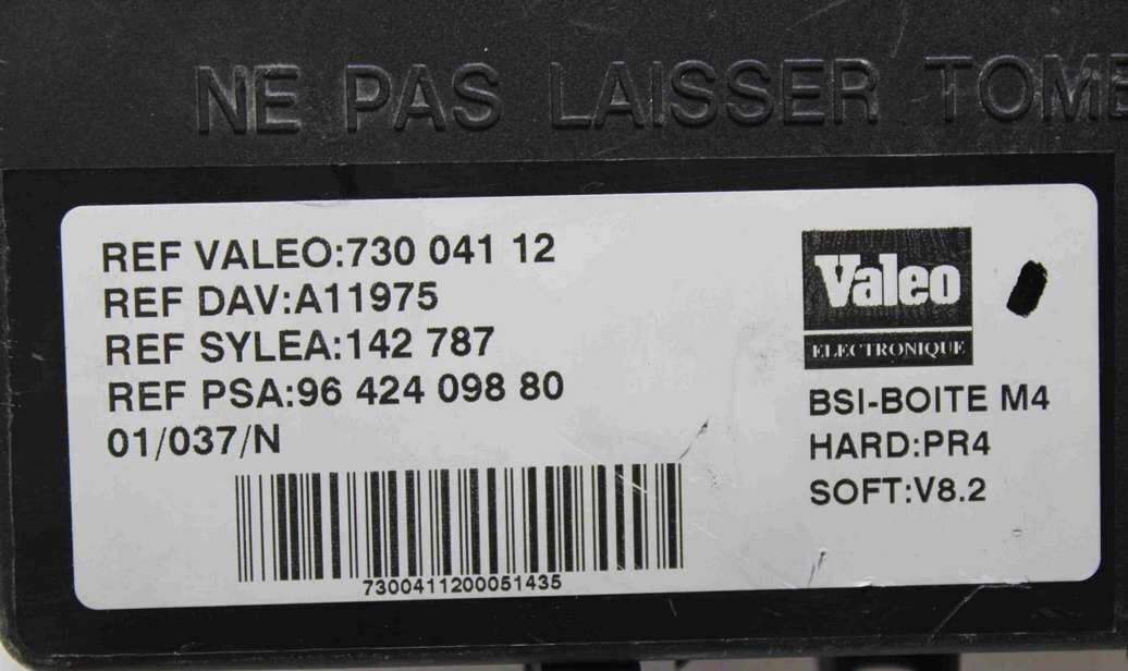 Caja de fusibles Peugeot Citroen 9642409880 96 424 098 80 Valeo 73004112 730 041 12 BSI-BOITE M4 - Imagen 2