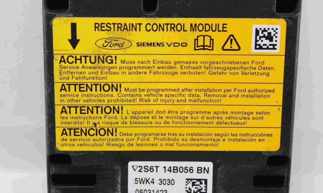 Centralita de airbag Ford Fiesta Fusion 2S6T14B056BN 2S6T 14B056 BN Siemens 5WK43030 5WK4 3030 - Imagen 2