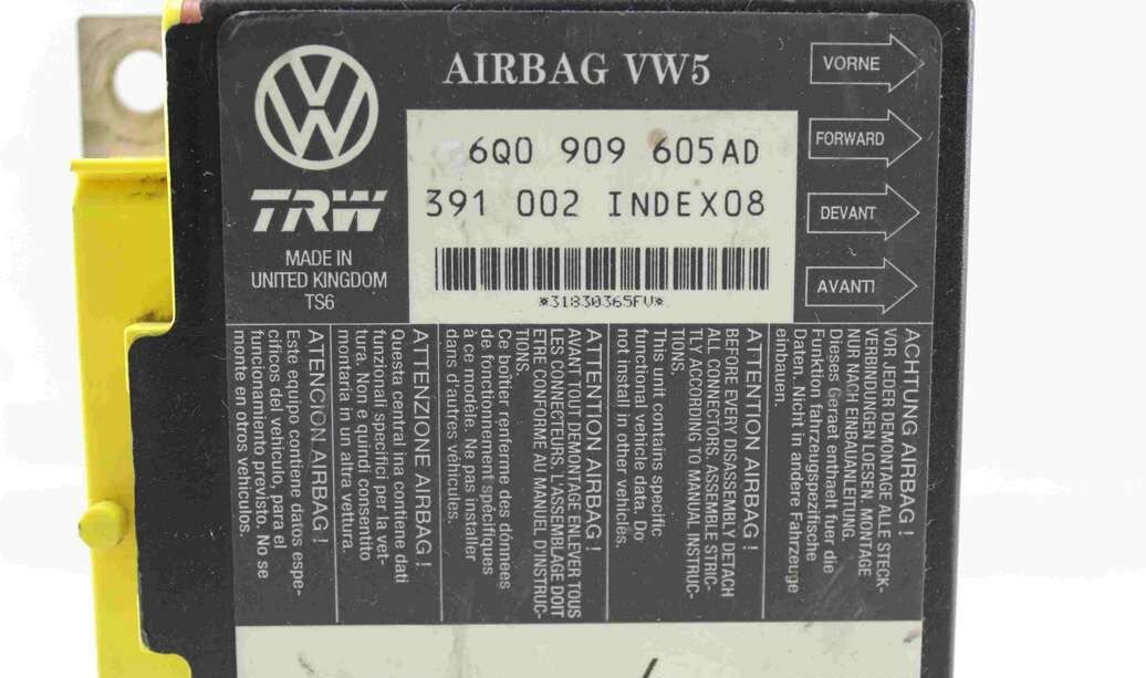 Centralita de airbag Seat Ibiza 6Q0909605AD 6Q0 909 605 AD TRW 391002 391 002 Index 08 - Imagen 2
