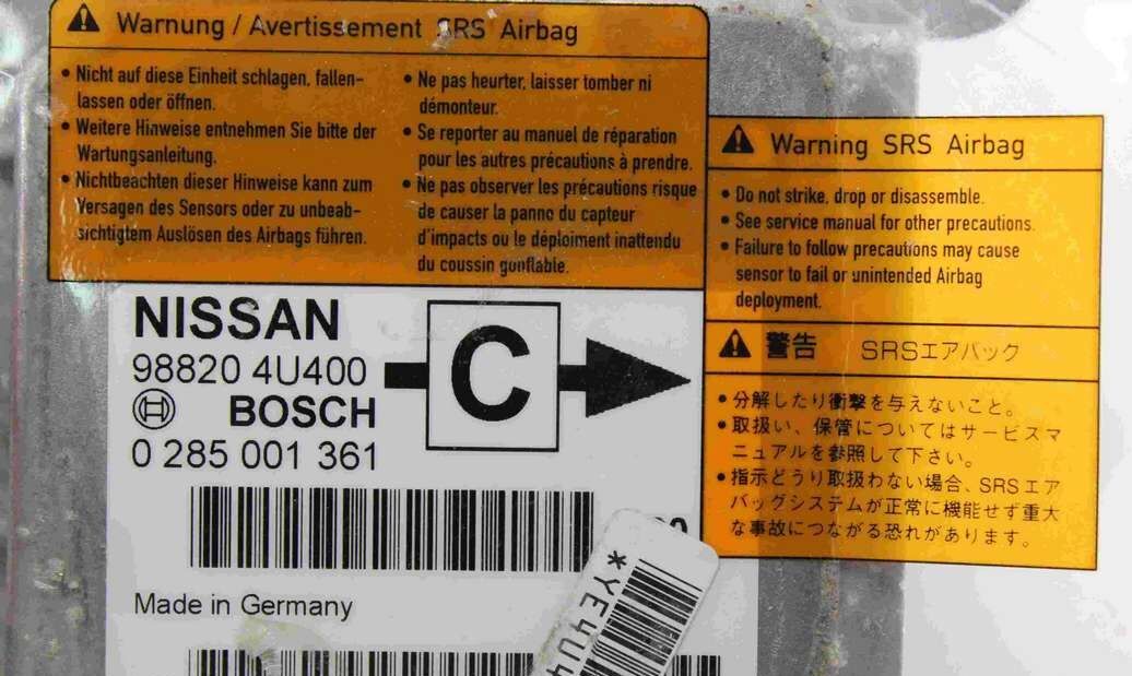 Centralita de airbag Nissan Almera Tino 988204U400 98820 4U400 Bosch 0285001361 0 285 001 361 - Imagen 2