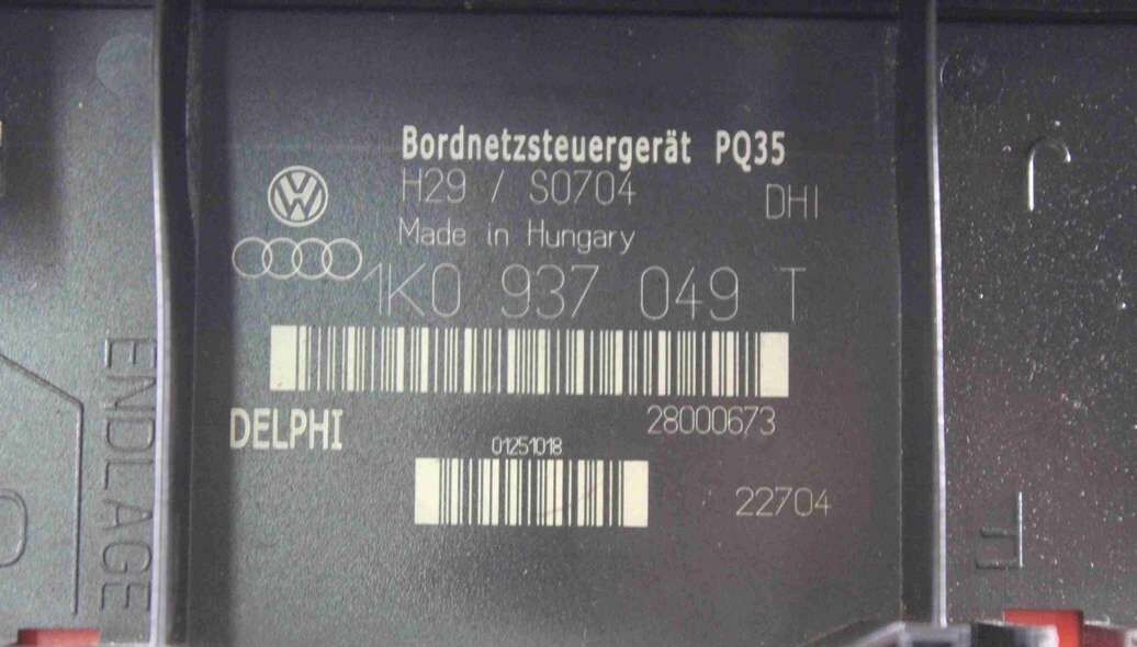 Caja de fusibles VW Touran Golf 1K0937049T 1K0 937 049 T Delphi 28000637 - Imagen 2