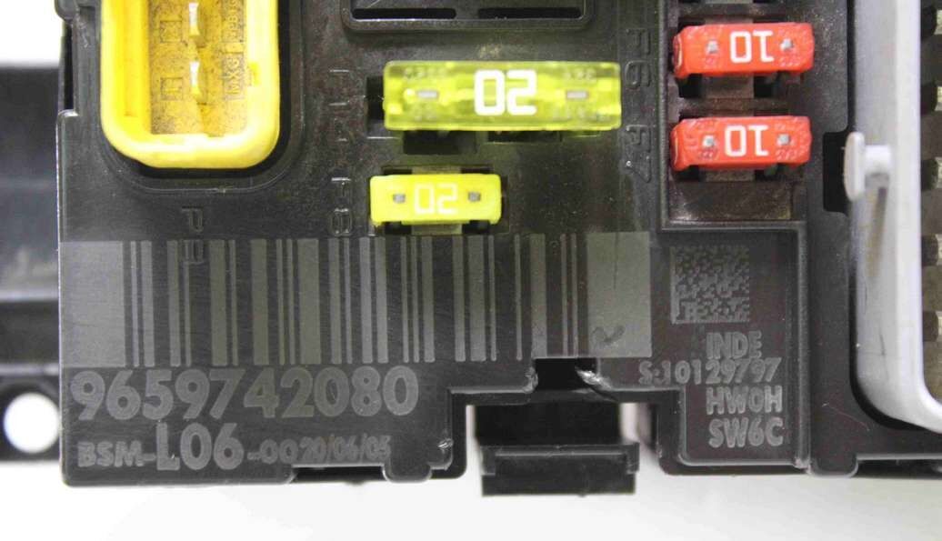 BSM Caja de fusibles Peugeot 307 207 Citroen C3 9659742080 Delphi BSM-L06-00 - Imagen 2