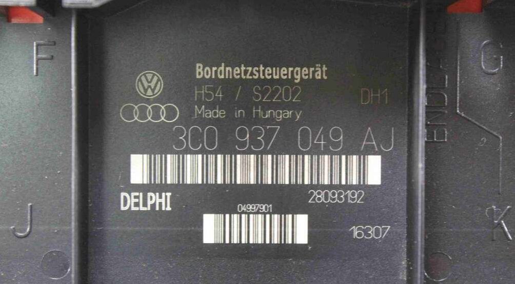 Caja de fusibles VW Audi Seat Skoda 3C0937049AJ 3C0 937 049 AJ Delphi 28093192 - Imagen 2