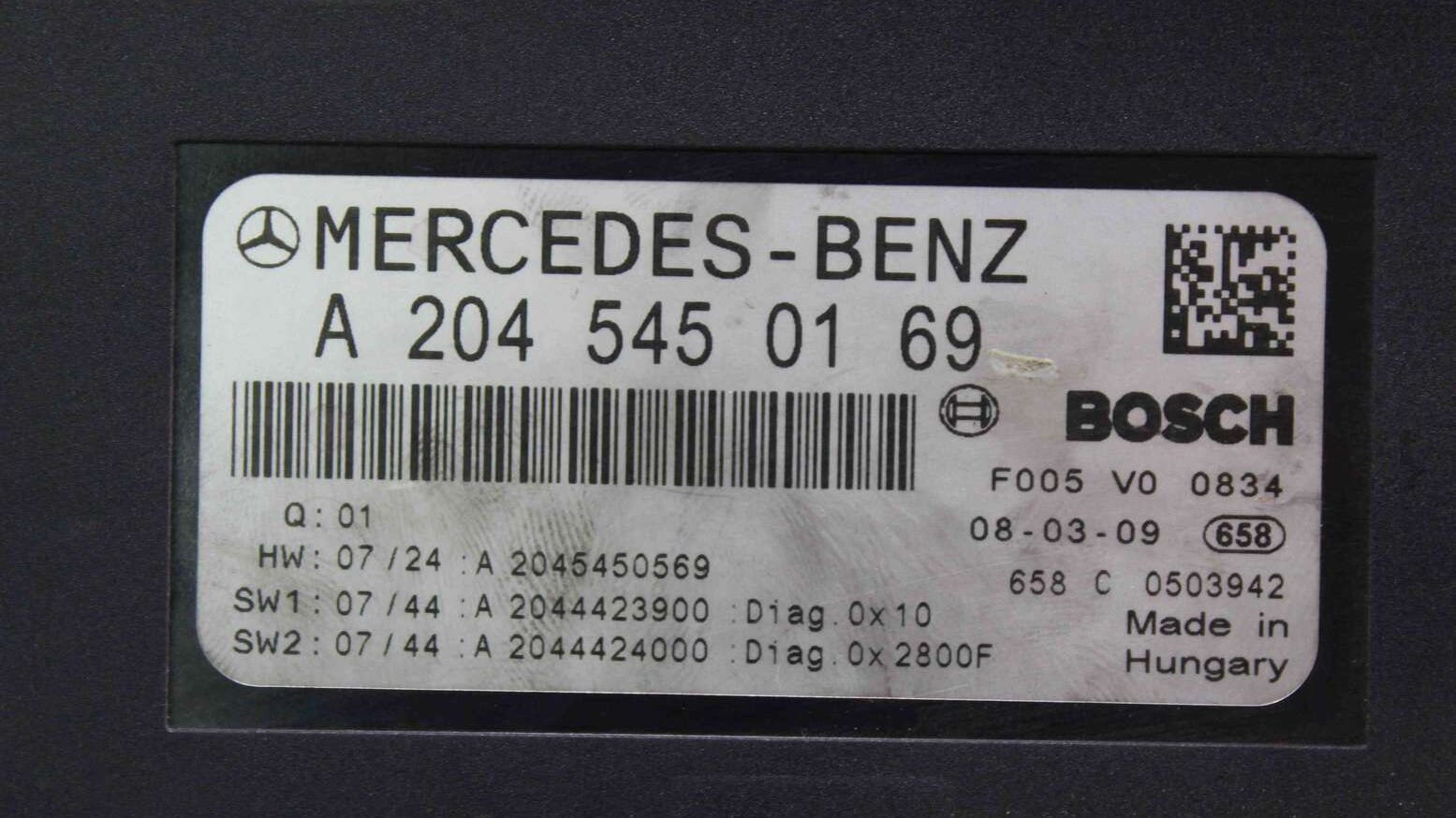 Caja de fusibles Mercedes W204 A2045450169 A 204 545 01 69 Bosch F005V00834 F005 V0 0834 - Imagen 2