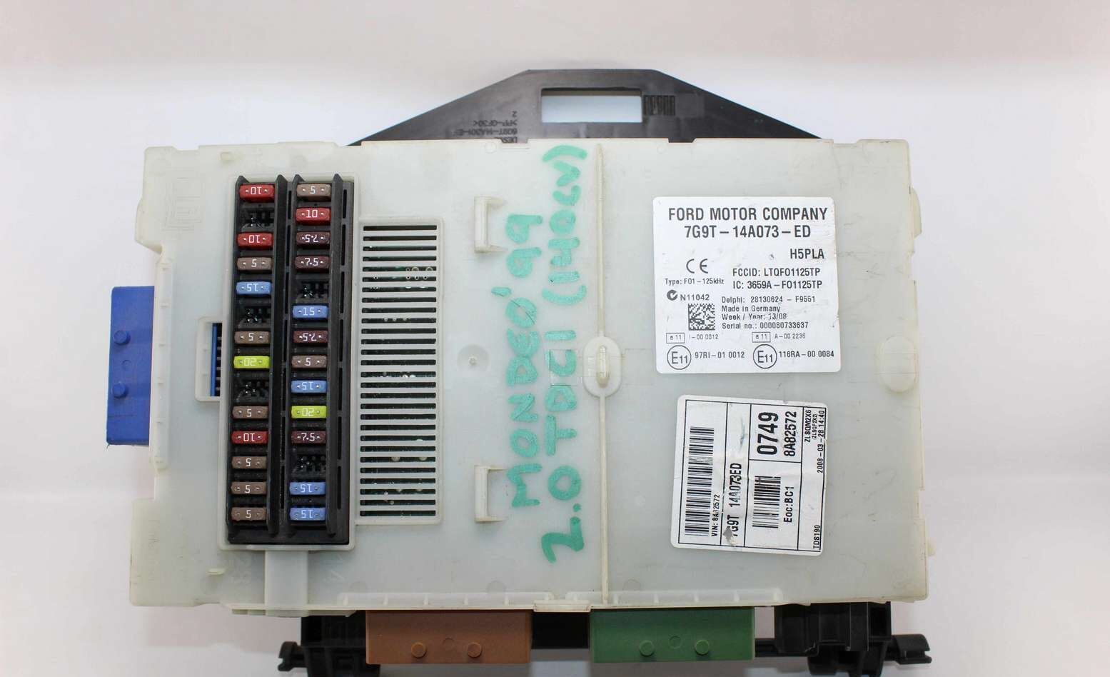 Caja de fusibles Ford Mondeo 7G9T14A073ED 7G9T-14A073-ED LTQF01125TP 3659AF01125TP 3659A-F01125TP